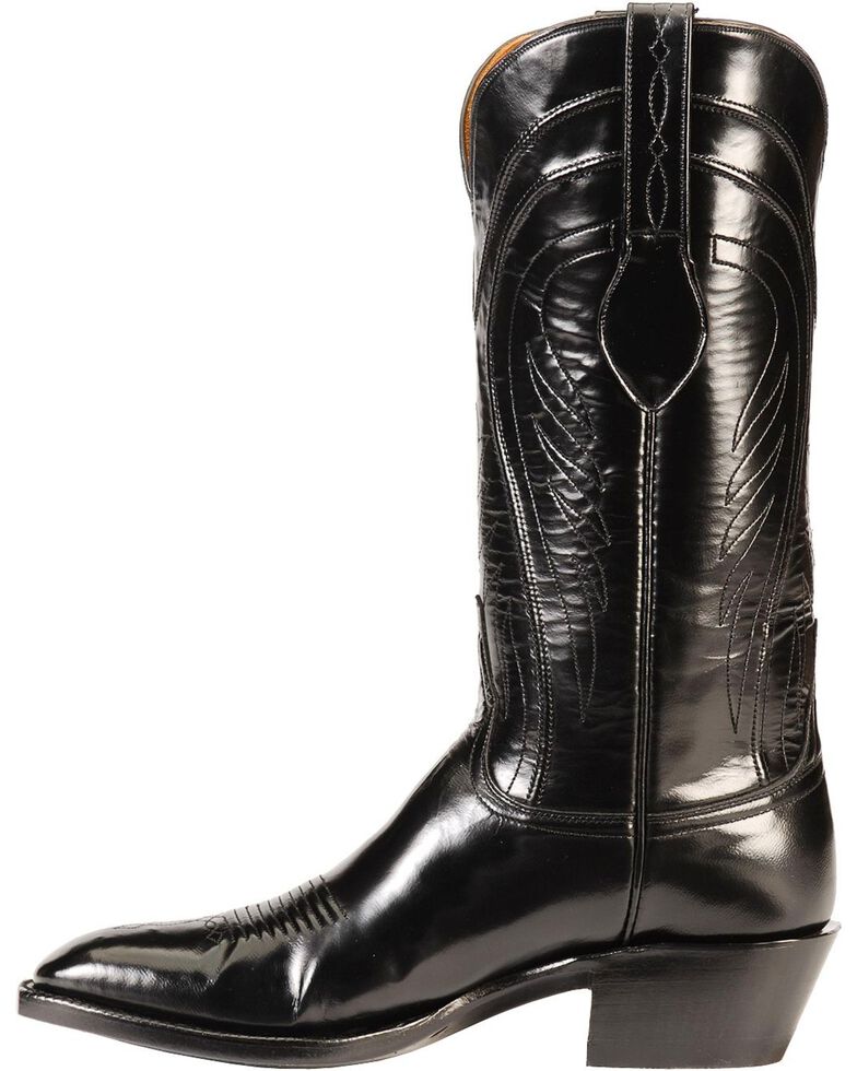 Lucchese Men's Classics Seville Goatskin Boots - Square Toe, Black, hi-res