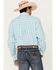Image #4 - George Strait by Wrangler Men's Plaid Print Button-Down Western Shirt, Teal, hi-res