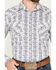 Rough Stock by Panhandle Men's Southwestern Print Long Sleeve Pearl Snap Western Shirt, Blue, hi-res