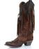 Image #2 - Corral Women's Leopard Stud & Fringe Western Boots - Snip Toe, Honey, hi-res