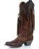 Corral Women's Leopard Stud & Fringe Western Boots - Snip Toe, Honey, hi-res