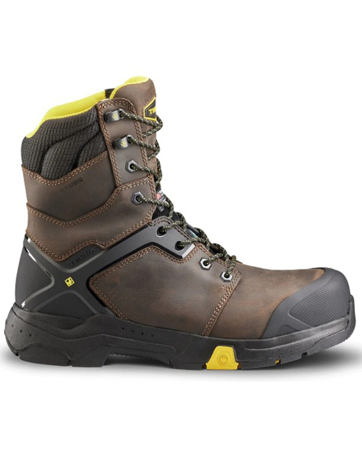 Image #2 - Kodiak Men's 8" Carbine Waterproof Work Boots - Composite Toe, Brown, hi-res