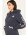 Image #2 - Carhartt Women's Iconic Clarksburg Logo Sweatshirt, Blue, hi-res