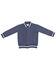 Image #2 - Angel Dear Infant Boys' Solid Snap Letterman Jacket, Navy, hi-res