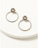 Image #1 - Shyanne Women's Soleil Rope Silver Hoop Earrings, Silver, hi-res