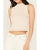 Image #3 - Sadie & Sage Women's Aria Pointelle Sleeveless Top, Ivory, hi-res