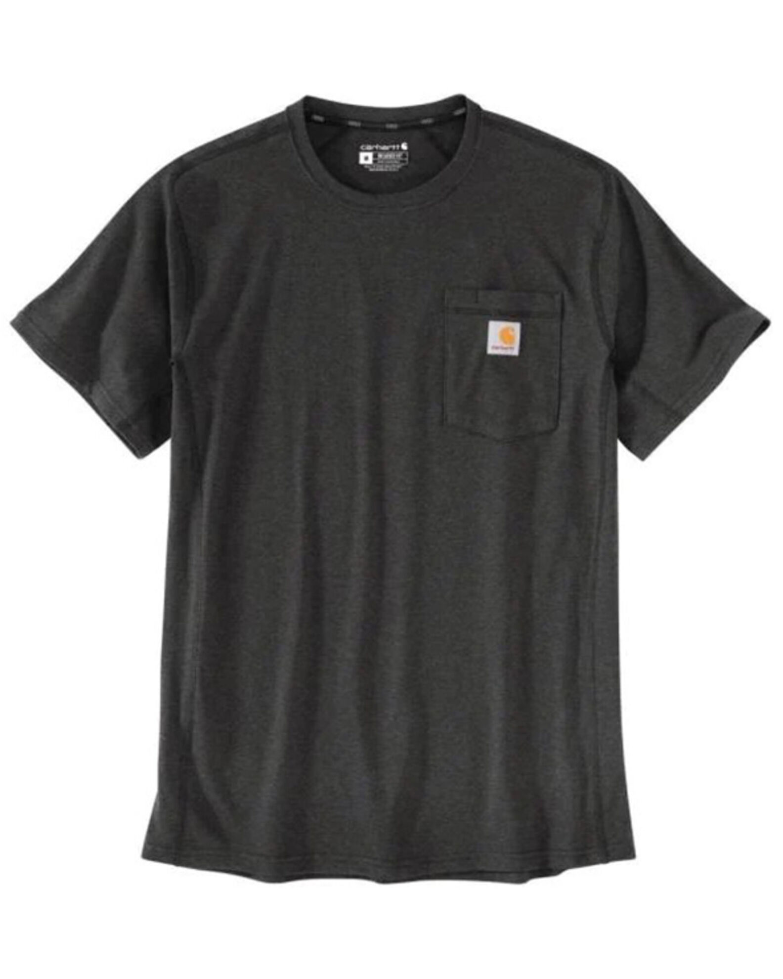 Image #1 - Carhartt Men's Force Relaxed Midweight Logo Pocket Work T-Shirt - Tall, , hi-res