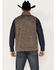 George Strait by Wrangler Men's Zip Logo Vest, Brown, hi-res