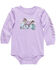 Image #1 - Carhartt Infant Girls' Horse Graphic Long Sleeve Onesie, Purple, hi-res