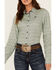 Image #3 - Cinch Women's Printed Long Sleeve Button Down Western Shirt, Green, hi-res