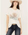 Ariat Women's Surfin' Longhorn Aloha Short Sleeve Graphic Tee , Ivory, hi-res