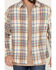 Image #3 - Brothers and Sons Men's Casual Plaid Print Long Sleeve Woven Shirt, Brown, hi-res