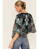 Image #3 - Bila Women's Boho Border Print V-Neckline Top, Navy, hi-res