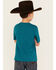 Image #4 - Wrangler Boys' Logo Desert Short Sleeve Graphic T-Shirt, Teal, hi-res