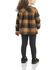 Image #3 - Carhartt Toddler Girls' Plaid Print Long Sleeve Button-Down Shirt And Leggings Set - 2 Piece, Brown, hi-res