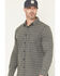 Image #2 - Brothers and Sons Men's Bryce Plaid Print Long Sleeve Button-Down Western Shirt, Grey, hi-res