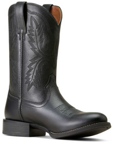 Image #1 - Ariat Men's Sport Stratten Western Performance Boots - Round Toe, Black, hi-res