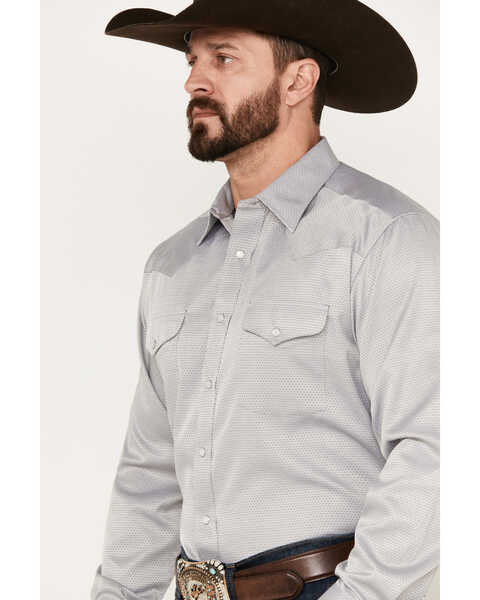 Image #2 - Panhandle Men's 80/20s Dobby Long Sleeve Western Pearl Snap Shirt - Big , Taupe, hi-res