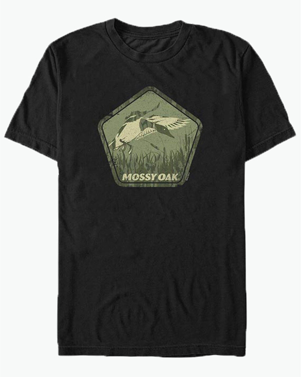 Mossy Oak Men's Duck Hunting Badge Short Sleeve Graphic T-Shirt, Black, hi-res