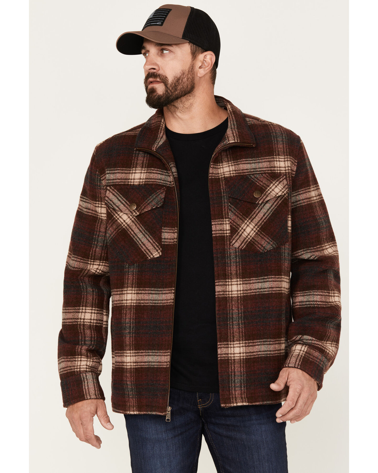 Men's wool plaid jacket sale