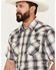 Rodeo Clothing Men's Plaid Print Short Sleeve Snap Western Shirt, Yellow, hi-res