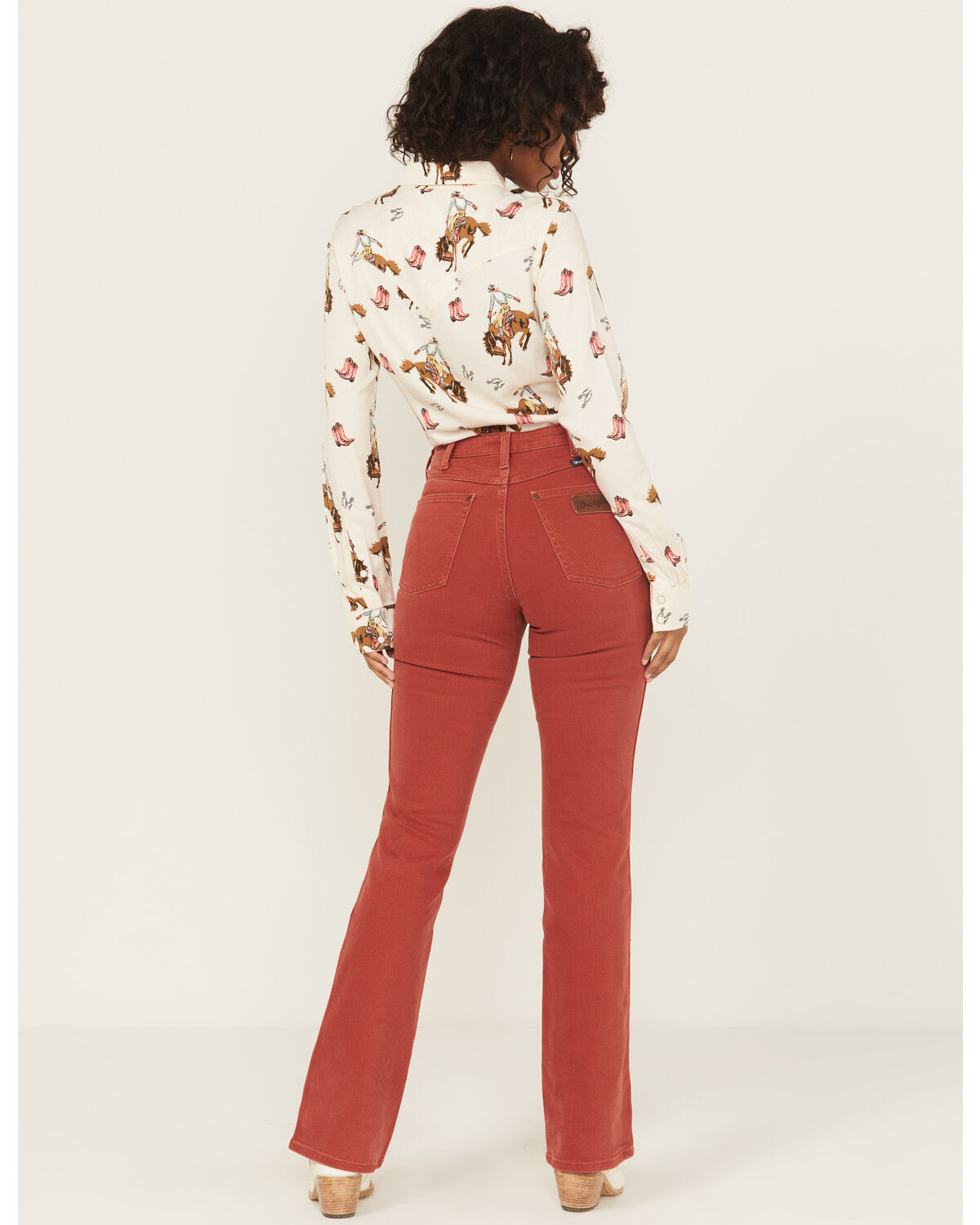 Image #3 - Wrangler Retro Women's High Rise Bailey Bootcut Denim Jeans, Red, hi-res