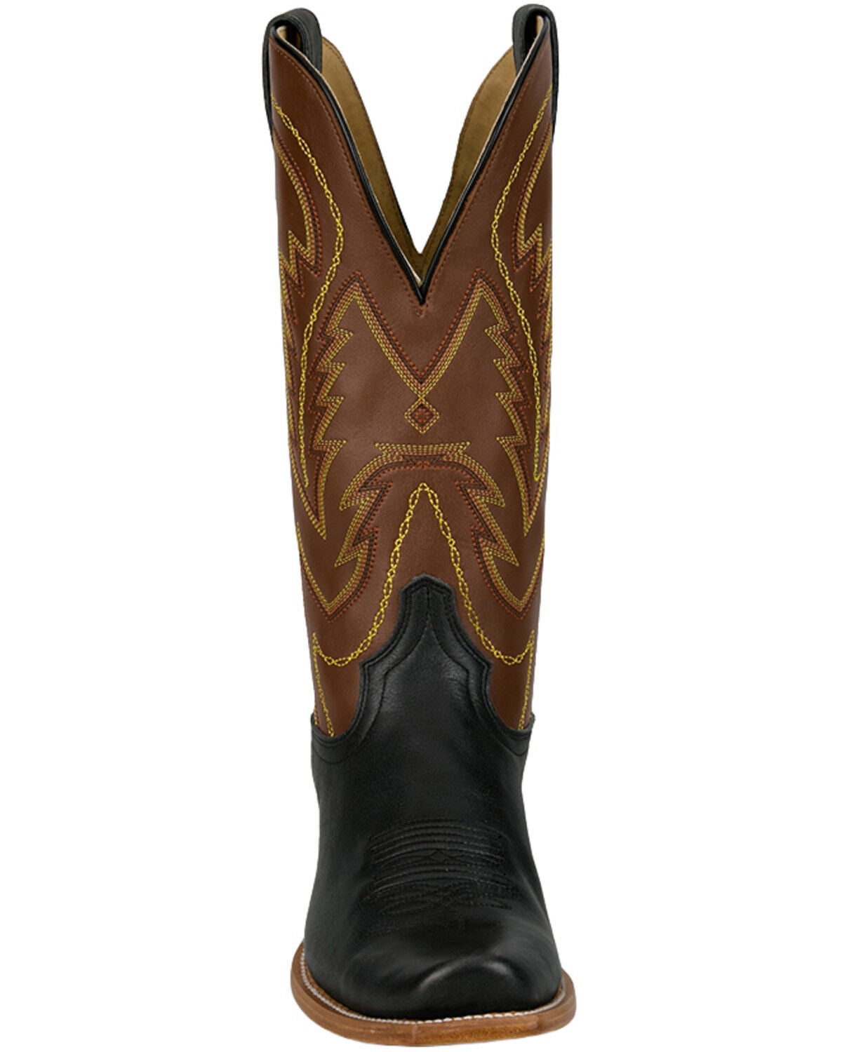 Image #4 - Tony Lama Men's Beau Tall Western Boots - Square Toe, Black/tan, hi-res