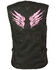 Image #2 - Milwaukee Leather Women's Stud & Wing Embroidered Vest - 3X, Pink/black, hi-res