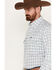 Image #2 - Wrangler Men's Performance Plaid Print Long Sleeve Button Down Western Shirt, Blue, hi-res