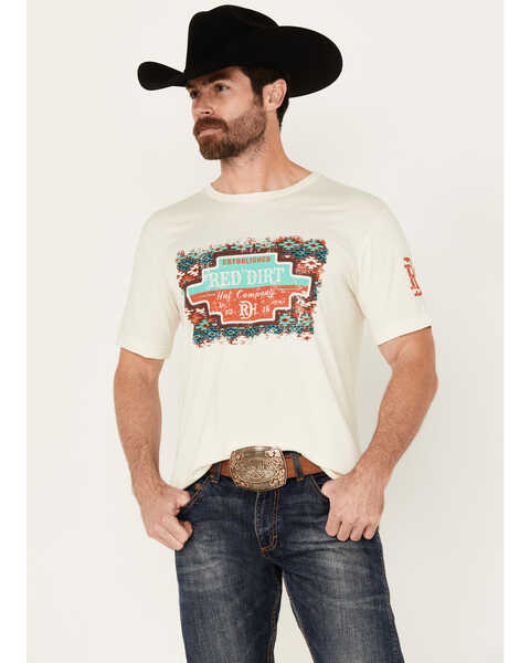 Image #1 - Red Dirt Hat Men's Taco Shop Southwestern Print Logo Short Sleeve Graphic T-Shirt, Oatmeal, hi-res