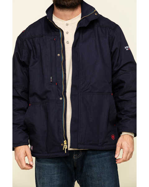 Image #4 - Ariat Men's Navy FR Workhorse Insulated Work Jacket , Navy, hi-res