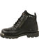 Image #3 - Milwaukee Leather Men's Lace To Toe Double Sided Zipper Entry Boots - Round Toe , Black, hi-res