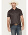 Image #1 - Rock & Roll Denim Men's Southwestern Geo Print Short Sleeve Button-Down Polo, Black, hi-res