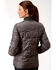 Image #2 - Roper Women's Gray Poly Quilted Jacket, Grey, hi-res