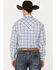 Image #4 - Stetson Men's Plaid Print Long Sleeve Pearl Snap Western Shirt, Blue, hi-res