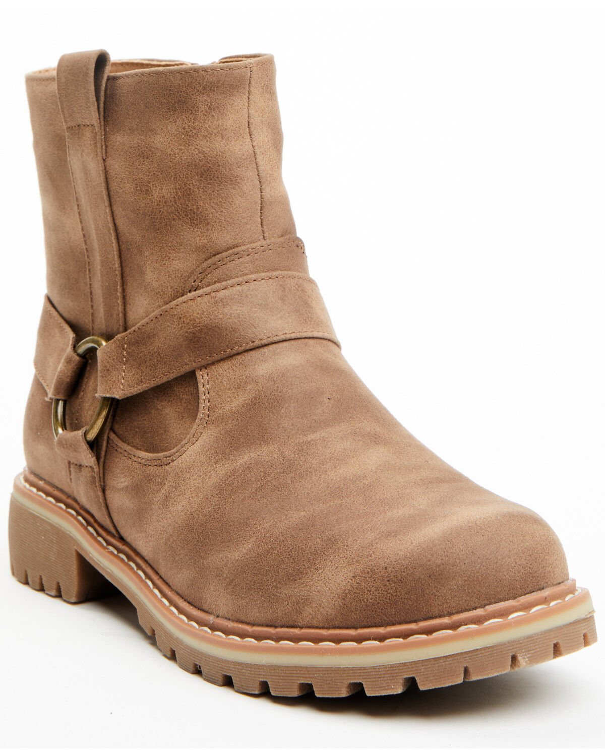 Image #1 - Corkys Women's Fall in Love Fashion Booties - Round Toe, Taupe, hi-res
