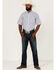 Ariat Men's Isa Southwestern Print Short Sleeve Button Down Western Shirt - Big & Tall , Blue, hi-res
