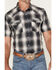 Image #3 - Pendleton Men's Boot Barn Exclusive Frontier Plaid Print Short Sleeve Pearl Snap Western Shirt, Charcoal, hi-res
