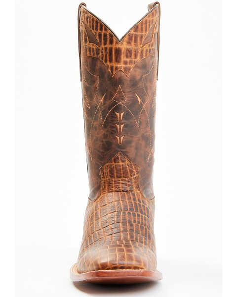Image #4 - Moonshine Spirit Men's Tully Croc Print Western Boots - Broad Square Toe, Cognac, hi-res