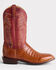 Image #2 - Lucchese Men's Wyatt Exotic Caiman Belly Western Boots - Broad Square Toe, Sienna, hi-res