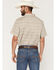Image #4 - Cody James Men's Mind Trap Geo Print Short Sleeve Button-Down Stretch Western Shirt, Cream, hi-res