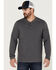 Image #1 - Brothers and Sons Men's Solid Heather Slub Long Sleeve Henley Shirt , Charcoal, hi-res