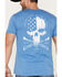 Image #4 - Browning Men's Liberty or Death Short Sleeve Graphic T-Shirt, Heather Blue, hi-res