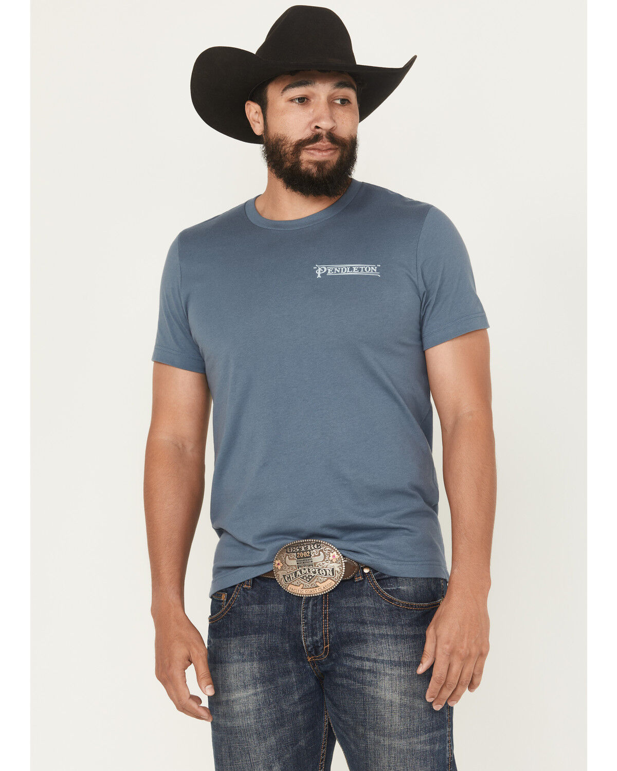 Image #2 - Pendleton Men's Geo Logo Short Sleeve Graphic T-Shirt, Slate, hi-res