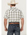 Image #4 - Ely Walker Men's Plaid Print Short Sleeve Pearl Snap Western Shirt - Big , White, hi-res