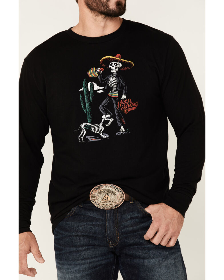 Moonshine Spirit Men's Dog Bones Graphic Long Sleeve T-Shirt - Black , Black, hi-res