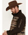 Image #2 - Cinch Men's Color-Block Southwestern Print Logo Zip-Front Softshell Jacket , Brown, hi-res