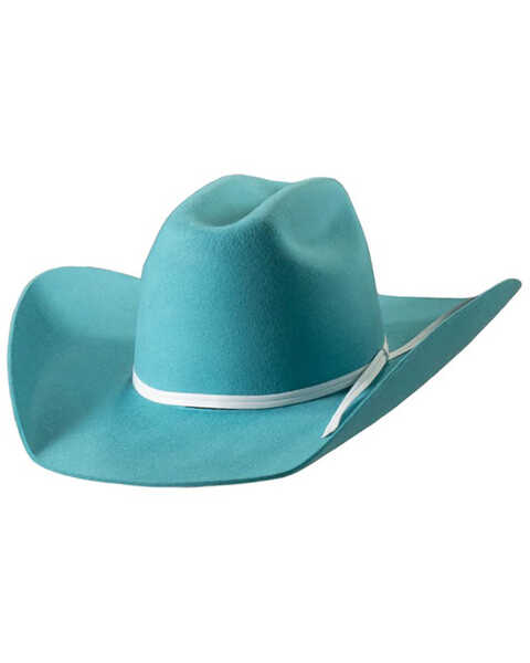 M & F Western Girls' Wool Cowboy Hat , Blue, hi-res