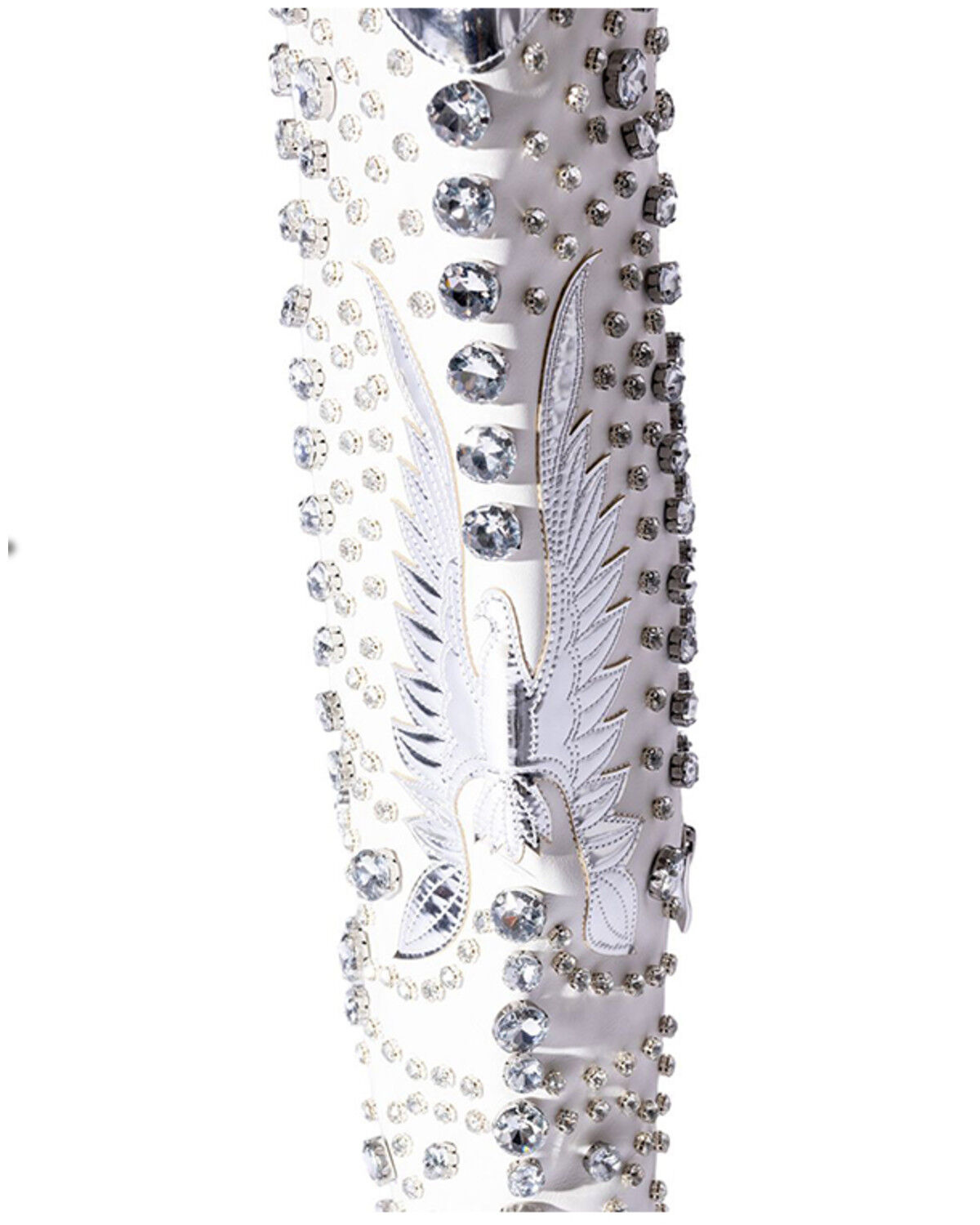 Image #4 - Azalea Wang Women's Upbeat Rhinestone Western Boots - Snip Toe, White, hi-res