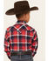 Image #4 - Ely Walker Boys' Plaid Print Brushed Flannel Long Sleeve Pearl Snap Western Shirt, Red, hi-res